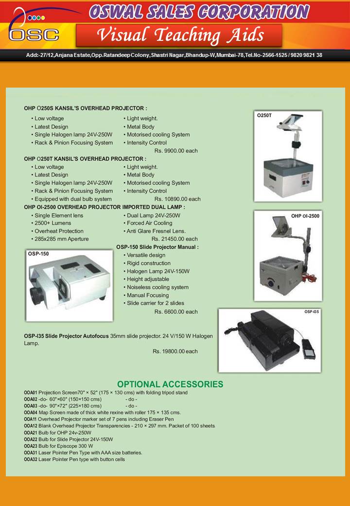 OSWAL SCIENCE HOUSE Audio Visual Aids